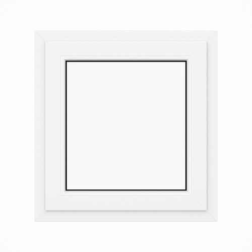 Окно пластиковое ПВХ Мelke Lite 60мм одностворчатое 600x600 мм (ВxШ) двухкамерный стеклопакет белый/белый